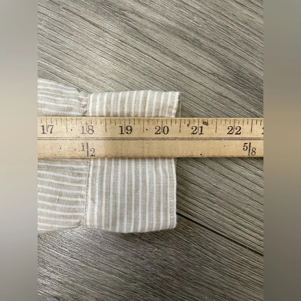 FAHERTY Linen Laguna Maxi Dress in Gus-Golden Sun Striped Size Medium - Picture 8 of 11